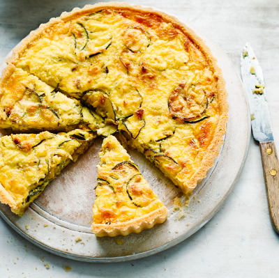 Courgette and wensleydale tart